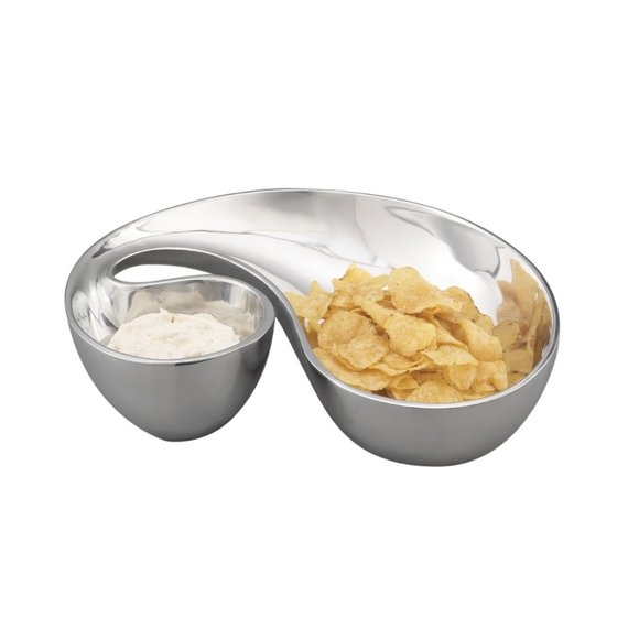 Nambé - Morphik Chip & Dip Bowl- BRAND NEW IN BOX - Picture 1 of 5
